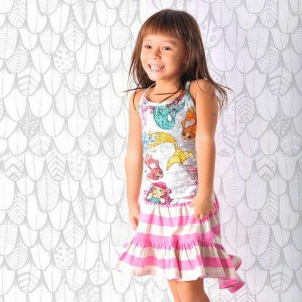 Paper Wings Organic Mermaid Tank Top 12, Fits 10 - Picture 3 of 4